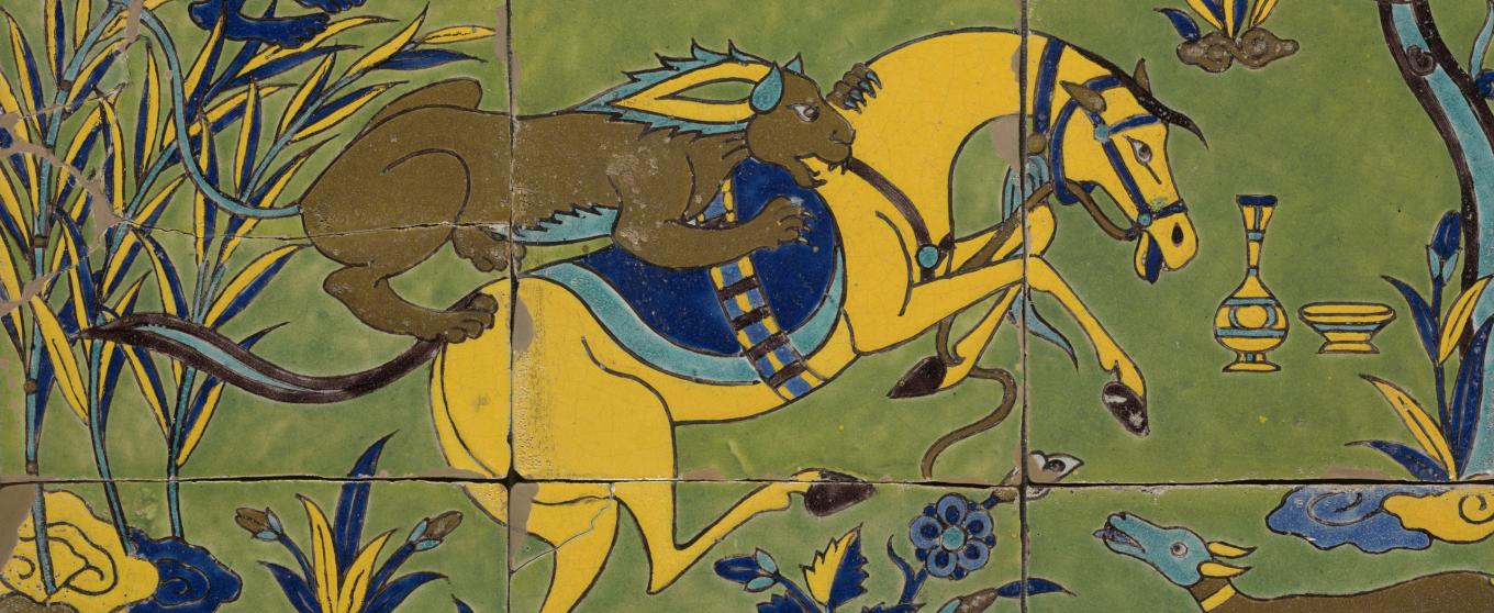 Détail d'un panneau de carreaux