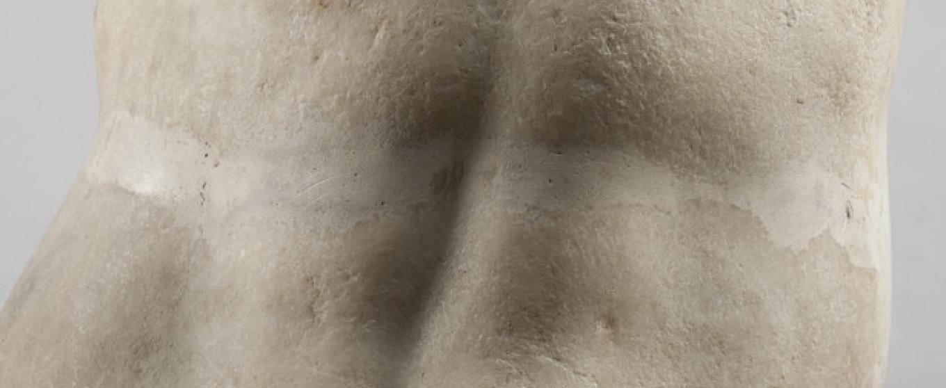 detail Grieks beeld atleet
