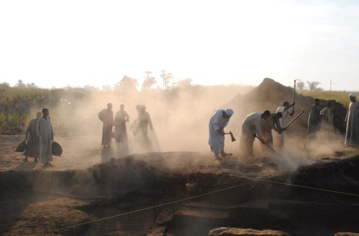 Excavations in the settlement area